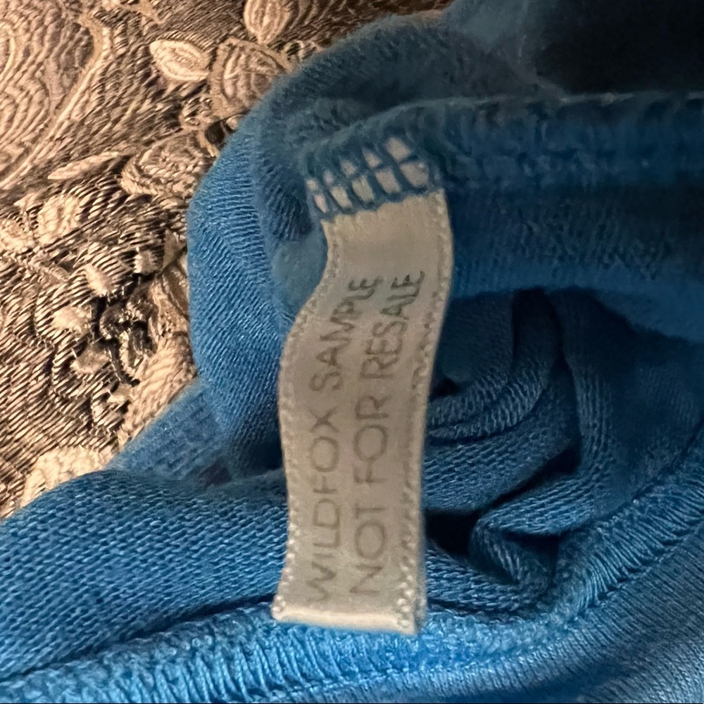 Wildfox Sample Half Girl Half Asleep Baggy Beach Jumper In Blue Size Xs/S View 3